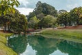 Panoramic view of the Ecological Park, in Indaiatuba, Brazil. Royalty Free Stock Photo