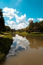 Panoramic view of the Ecological Park Parque Ecologico, in Indaiatuba, Brazil Royalty Free Stock Photo