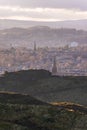 Panoramic view of Edinburgh, From Arthurs Seat. Holyrood, Edinburgh