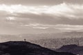 Panoramic view of Edinburgh, From Arthurs Seat. Holyrood, Edinburgh