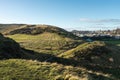 Panoramic view of Edinburgh, From Arthurs Seat. Holyrood, Edinburgh