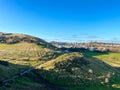 Panoramic view of Edinburgh, From Arthurs Seat. Holyrood, Edinburgh, Scotland Royalty Free Stock Photo