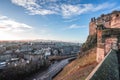 Panoramic view of Edinburgh, From the Castle. Edinburgh Scotland Royalty Free Stock Photo