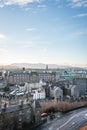 Panoramic view of Edinburgh, From the Castle. Edinburgh Scotland Royalty Free Stock Photo