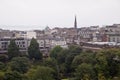 A panoramic view of Edinburgh from the castle hill