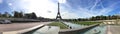 Panoramic view of The Eiffel Tower Royalty Free Stock Photo