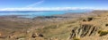 Panoramic view of the El Calafate city and the Laguna Nimez, Patagonia Argentina. Royalty Free Stock Photo