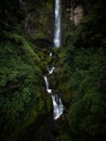 Panoramic view of El Chorro de Giron waterfall cascade cataract near Cuenca Azuay Ecuador South America