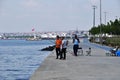 Panoramic view of the embankment of the Basfor Strait, Istanbul.