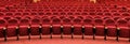 Panoramic view of an empty cinema hall Royalty Free Stock Photo