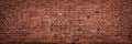Empty old red brick wall background