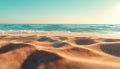 Panoramic View Of Empty Tropical Beach With Soft Sand And Calm Blue Sky - Tranquil Relaxing Summer Royalty Free Stock Photo