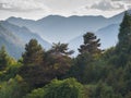 Panoramic view to Encamp mountains, Andorra