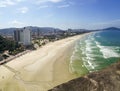 panoramic view of Enseada beach in Guaruja, Sao Paulo