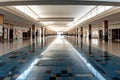 panoramic view of the entire desolate, empty mall interior