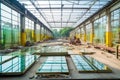 panoramic view of the entire window pane glass factory