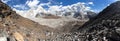 Panorama of mount Everest and Pumori