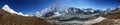 Panoramic view of the Everest ridge Royalty Free Stock Photo
