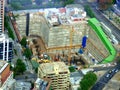 Panoramic view of an excavation Royalty Free Stock Photo