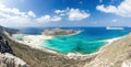 Panoramic view of exotic beach in Crete, Greece