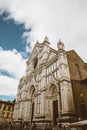 Panoramic view of exterior of Basilica di Santa Croce