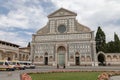 Panoramic view of exterior of Basilica of Santa Maria Novella