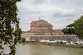 Panoramic view of exterior of Castel Sant\'Angelo (Mausoleum of H