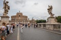 Panoramic view of exterior of Castel Sant'Angelo (Mausoleum of Hadrian)