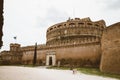 Panoramic view of exterior of Castel Sant'Angelo (Mausoleum of Hadrian)