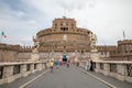 Panoramic view of exterior of Castel Sant'Angelo (Mausoleum of Hadrian)