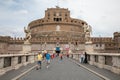 Panoramic view of exterior of Castel Sant'Angelo (Mausoleum of Hadrian)