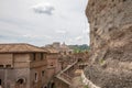 Panoramic view of exterior of Castel Sant\'Angelo (Mausoleum of Hadrian