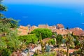 Panoramic view of Eze Village, French Riviera, France Royalty Free Stock Photo