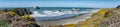 Coastline at Bandon, Oregon - Beach, surf and sea stacks Royalty Free Stock Photo