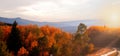 panoramic view of fall foliage at McClure Pass, Colorado in sunset Royalty Free Stock Photo