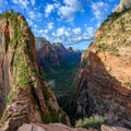 Angels landing hiking trail in Zion National Park, Utah, USA Royalty Free Stock Photo