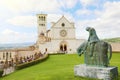 Panoramic view of famous Basilica of St. Francis of Assisi, Umbria, Italy Royalty Free Stock Photo