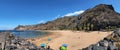 Panoramic view of famous beach Playa de las Teresitas