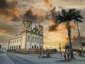 Panoramic view of famous Bonfim church  in Salvador Bahia Brazil Royalty Free Stock Photo