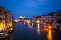 Panoramic view of famous Canal Grande from Rialto Bridge in Venice, Italy Royalty Free Stock Photo