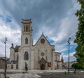 Panoramic view of the famous cathedral St Caprais, Agen.