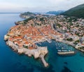 Panoramic view of the famous city of Dubrovnik in Croatia Royalty Free Stock Photo