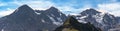 Panoramic view on famous Eiger, Monch and Jungfrau