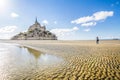 Le Mont Saint-Michel in summer, Normandy, France Royalty Free Stock Photo