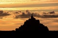 Le Mont Saint-Michel tidal island Normandy northern France Royalty Free Stock Photo