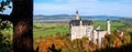 Famous historic Neuschwanstein castle at Schwangau, Germany in autumn time