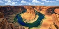 panoramic view of famous Horseshoe Bend Royalty Free Stock Photo