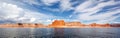 Panoramic view of famous lake Powell Royalty Free Stock Photo