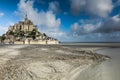 Panoramic view of famous Le Mont Saint-Michel Royalty Free Stock Photo