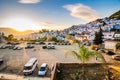 Panoramic view on famous moroccan blue city Chefchaouen, Morocco